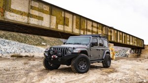 Jeep Wrangler Front Winch Bumper - Body Armor 4x4 - Full Width, Two-Stage Powder Coat, Light Texture Finish - Black - `18-`21